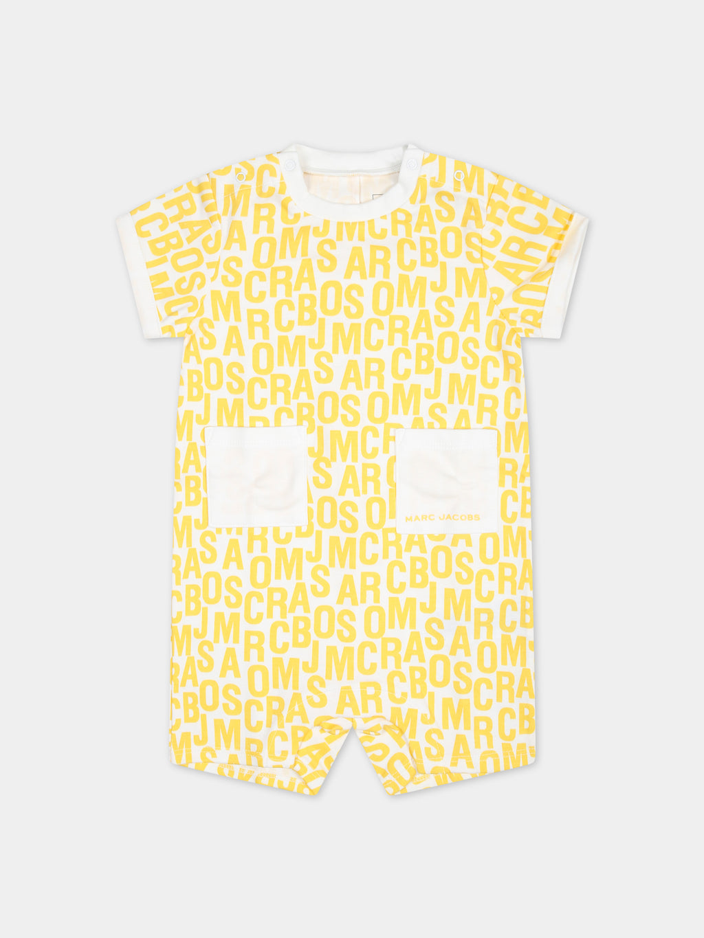 White romper for babies with logo